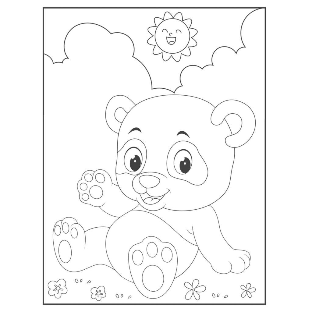 Free printable panda coloring pages