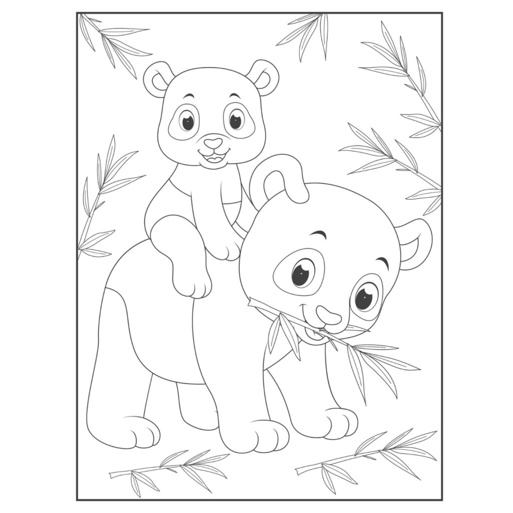 Panda coloring pages