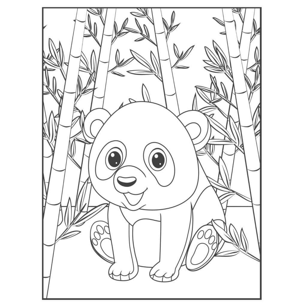 Red panda coloring pages