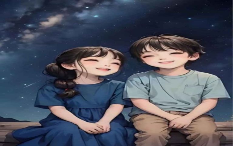 Cute Cartoon Girl Brother and Sister Cartoon Images for Whatsapp Dp